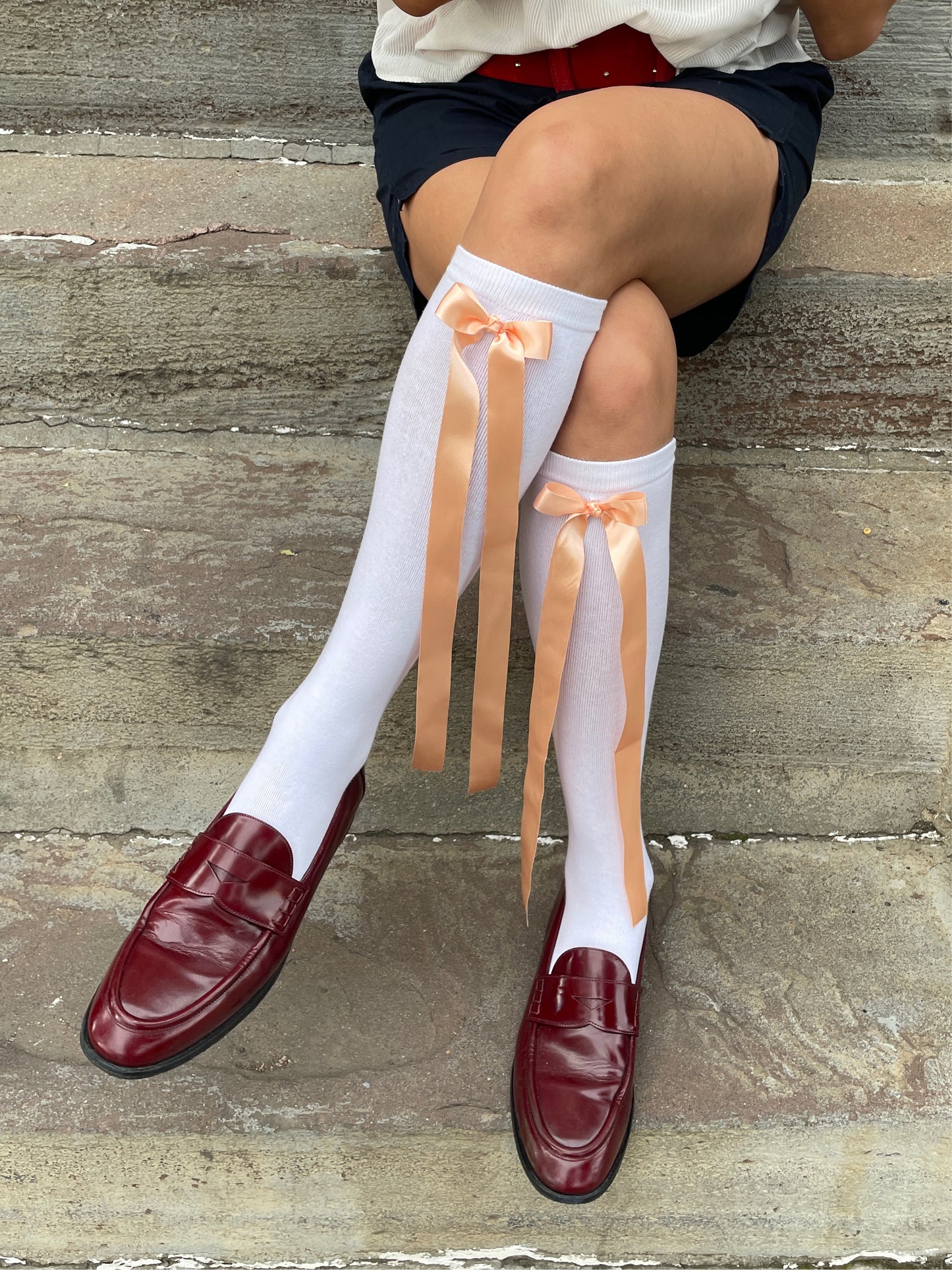 Mary Ribbon Socks